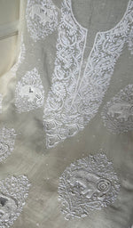 Load image into Gallery viewer, Hunar Women's Lakhnavi Handcrafted Mul Chanderi Kurta And Dupatta Set - HONC0295595