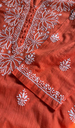 将图像加载到图库查看器中, Women's Lucknowi Handcrafted Cotton Chikankari Kurti - HONC0300995