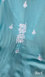 将图像加载到图库查看器中, Simran Women's Lakhnavi Handcrafted Modal Cotton Chikankari Unstitched Kurti Fabric - HONC0261069