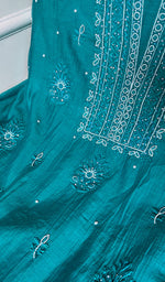 Load image into Gallery viewer, Women's Lakhnavi Handcrafted Mul Chanderi Unstitched Kurta And Dupatta Set - HONC0215480
