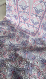 将图像加载到图库查看器中, Sidra Women's Lakhnavi Handcrafted Cotton Chikankari Suit Material - HONC0291775