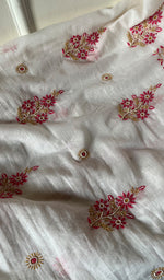 Load image into Gallery viewer, Women's Lakhnavi Handcrafted Mul Chanderi Unstitched Kurta And Dupatta Set - HONC0266914