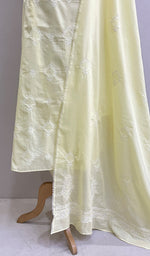 Load image into Gallery viewer, Women's Lakhnavi Handcrafted Cotton Chikankari Kurta And Dupatta Set- HONC0185405