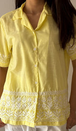 Load image into Gallery viewer, Women's Lakhnavi Handcrafted Cotton Chikankari Top - HONC0376839