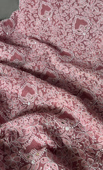 Load image into Gallery viewer, Women's Lakhnavi Handcrafted Unstitched Faux-Georgette Chikankari Suit Material - HONC0263369
