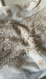 Load image into Gallery viewer, Women's Lakhnavi Handcrafted Mul Chanderi Semi - Stitched Kurta And Dupatta Set - HONC0239880