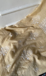 Load image into Gallery viewer, Women's Lakhnavi Handcrafted Mul Chanderi Unstitched Chikankari Full Suit Material - HONC0328321