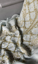 Load image into Gallery viewer, Women's Lakhnavi Handcrafted Mul Chanderi Unstitched Kurta And Dupatta Set- HONC0312985