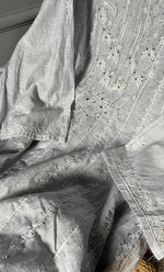 Load image into Gallery viewer, Women's Lakhnavi Handcrafted Chanderi Silk Semi - Stitched Anarkali And Dupatta Set - HONC0273150