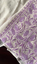 Load image into Gallery viewer, Gulpari Women's Lakhnavi Handcrafted Mul Chanderi Semi - Stitched Kurta And Dupatta Set - HONC0243892