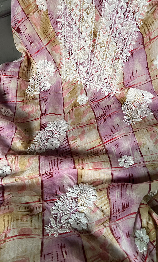 Women's Lakhnavi Handcrafted Cotton Chikankari Kurta And Kurta Dupatta Set - HONC0312685