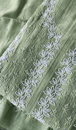 Load image into Gallery viewer, Saziya Women's Lakhnavi Handcrafted Mul Chanderi Semi - Stitched Kurta And Dupatta Set - HONC0253604