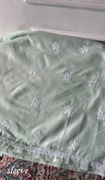 Load image into Gallery viewer, Women's Lakhnavi Handcrafted Cotton Unstitched Chikankari Suit Material - HONC0374492