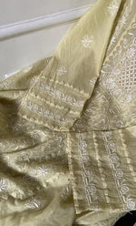 Load image into Gallery viewer, Women's Lakhnavi Handcrafted Mul Chanderi Semi - stitched Kurta And Dupatta Set- HONC0305144