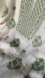 将图像加载到图库查看器中, Women's Lakhnavi Handcrafted Mul Chanderi Kurta And Dupatta Set - HONC0263970