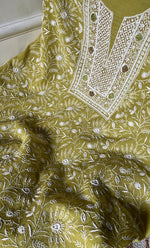 Load image into Gallery viewer, Mehr Women's Lakhnavi Handcrafted Maheshwari Mul Chanderi Kurta And Dupatta Set - HONC0285393