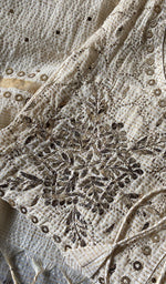 Load image into Gallery viewer, Women's Lucknowi Handcrafted Kota Chanderi Chikankari Semi-Stitched Kurta And Dupatta Set - HONC0242010