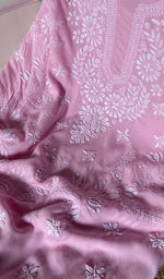 将图像加载到图库查看器中, Women's Lakhnavi Handcrafted Modal Cotton Chikankari Suit Material - HONC0275941