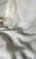 Load image into Gallery viewer, Women's Lakhnavi Handcrafted Unstitched Mul Chanderi Kurta And Dupatta Set - HONC0324844