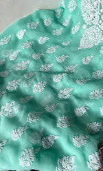 Load image into Gallery viewer, Women's Lucknowi Handcrafted Faux-Georgette Chikankari Suit Material - HONC0263069