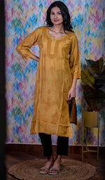 将图像加载到图库查看器中, Aafira Women's Lucknowi Handcrafted Muslin Chikankari Kurti - HONC0180968