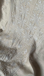 Load image into Gallery viewer, Amisha Women's Lakhnavi Handcrafted Chanderi Silk Chikankari Full Suit Material - HONC0253717