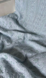 将图像加载到图库查看器中, Women's Lakhnavi Handcrafted Mul Chanderi Unstitched Kurta And Dupatta Set - HONC0291255