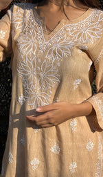 将图像加载到图库查看器中, Women's Lucknowi Handcrafted Cotton Chikankari Kurti - HONC0234284