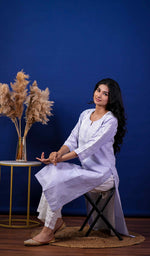 Load image into Gallery viewer, Nargish Women's Lucknowi Handcrafted Cotton Chikankari Kurti - HONC0171354