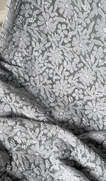 将图像加载到图库查看器中, Yumna Women's Lucknowi Handcrafted Faux-Georgette Chikankari Suit Material - HONC0263417