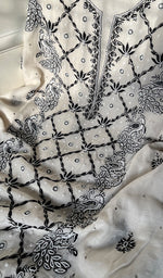 将图像加载到图库查看器中, Shirin Women's Lakhnavi Handcrafted Mul Chanderi Unstitched Kurta And Dupatta Set - HONC0295584