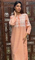 Load image into Gallery viewer, Amanat Women's Lucknowi Handcrafted Cotton Chikankari Kurti - HONC0276850