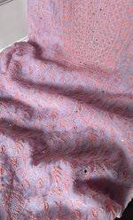 Load image into Gallery viewer, Women's Lakhnavi Handcrafted Mul Chanderi Unstitched Kurta And Dupatta Set - HONC0273558