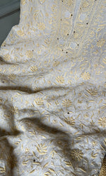 Load image into Gallery viewer, Women's Lakhnavi Handcrafted Mul Chanderi Unstitched Kurta And Dupatta Set- HONC0278949