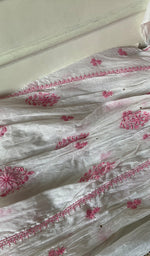 Load image into Gallery viewer, Haviya Women's Lakhnavi Handcrafted Mul Chanderi Semi - Stitchd Kurta And Dupatta Set - HONC0322127