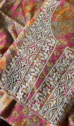 Load image into Gallery viewer, Alveena Women's Lakhnavi Handcrafted Cotton Unstitched Chikankari Kurta And Dupatta Set - HONC0251552