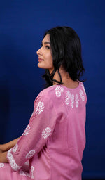 Load image into Gallery viewer, Rupam Women's Lucknowi Handcrafted Modal Cotton Chikankari Kurti - HONC0211871