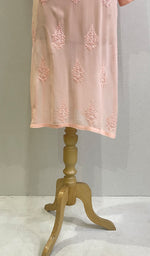 Load image into Gallery viewer, Sadaf Women's Lakhnavi Handcrafted Viscose Georgette Chikankari Kurti - HONC0174139