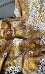 Load image into Gallery viewer, Women's Lakhnavi Handcrafted Cotton Chikankari Kurta And Kurta Dupatta Set - HONC0289884