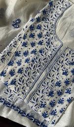 将图像加载到图库查看器中, Saziya Women's Lakhnavi Handcrafted Mul Chanderi Semi - Stitched Kurta And Dupatta Set - HONC0253591