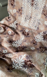 Load image into Gallery viewer, Women's Lakhnavi Handcrafted Cotton Chikankari Kurta And Kurta Dupatta Set - HONC0312683