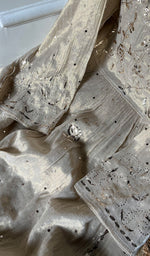 将图像加载到图库查看器中, Women's Lucknowi Handcrafted Tissue Chanderi Chikankari Semi - Stitched Kurta Dupatta Set- HONC0279325