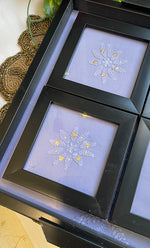 Load image into Gallery viewer, Chikankari Tray with Four Coasters - HONC0310954
