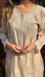 将图像加载到图库查看器中, Women's Lucknowi Handcrafted Cotton Chikankari Kurti - HONC0258073