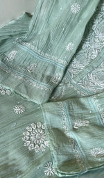 将图像加载到图库查看器中, Women's Lakhnavi Handcrafted Mul Chanderi Semi - Stitched Kurta And Dupatta Set - HONC0282244
