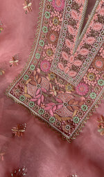 Load image into Gallery viewer, Pink Cotton Unstitched Kurta And Dupatta