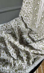 Load image into Gallery viewer, Women's Lakhnavi Handcrafted Mul Chanderi Unstitched Kurta And Dupatta Set- HONC0278947