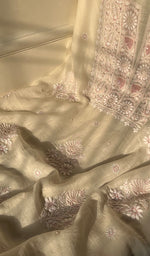 将图像加载到图库查看器中, Women's Lakhnavi Handcrafted Mul Chanderi Unstitched Kurta And Dupatta Set - HONC0297204