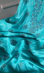 Load image into Gallery viewer, Women's Lakhnavi Handcrafted Tussar Silk Chikankari Kurta And Dupatta Set - HONC0245856