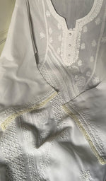 Load image into Gallery viewer, Women's Lakhnavi Handcrafted Cotton Chikankari Semi - Stitched Kurta And Kurta Dupatta Set - HONC0351913